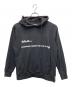 WHITE MOUNTAINEERING（ホワイトマウンテ二アニング）の古着「LOGO HALF PRINTED HOODIE」｜チャコールグレー