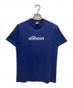 stussyステューシー）の古着「stuhausプリントTシャツ」｜ブルー
