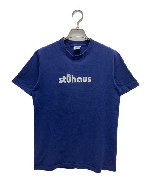 stussy（ステューシー）stussy (ステューシー) stuhausプリントTシャツ ブルー サイズ:Sの古着・服飾アイテム
