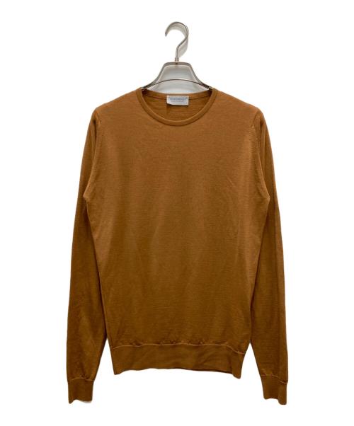 JOHN SMEDLEY（ジョンスメドレー）JOHN SMEDLEY (ジョンスメドレー) クルーネックニット ブラウン サイズ:Sの古着・服飾アイテム