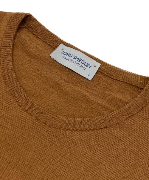 JOHN SMEDLEY（ジョンスメドレー）JOHN SMEDLEY (ジョンスメドレー) クルーネックニット ブラウン サイズ:Sの古着・服飾アイテム