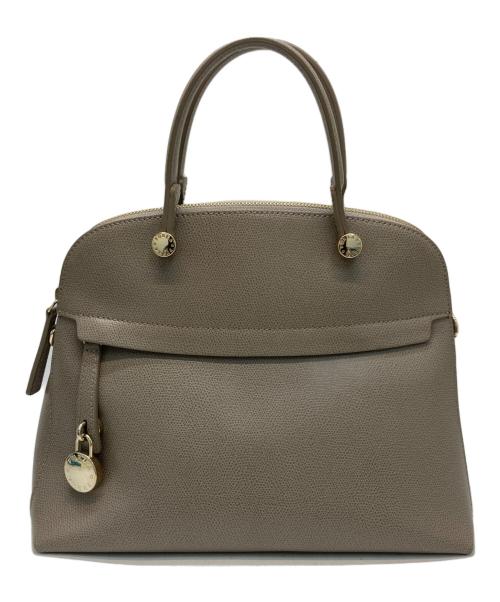 FURLA（フルラ）FURLA (フルラ) パイパー レザー 2WAYショルダー ハンドバッグ グレーの古着・服飾アイテム