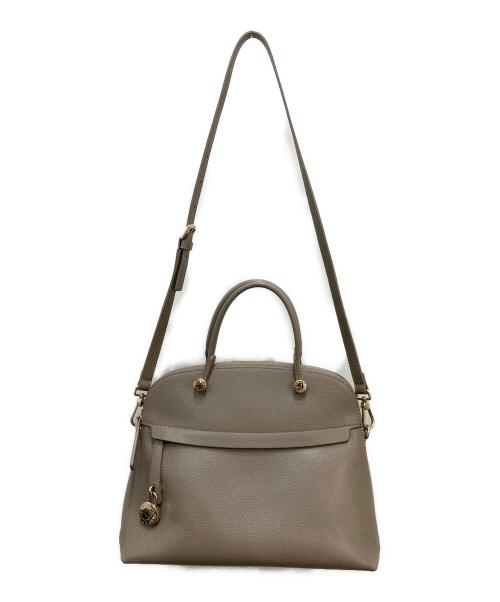 FURLA（フルラ）FURLA (フルラ) パイパー レザー 2WAYショルダー ハンドバッグ グレーの古着・服飾アイテム