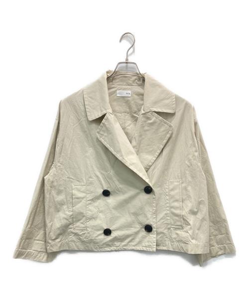 HUIS（ハウス）HUIS (ハウス) ダウンプルーフコットンPコートジャケット ベージュ サイズ:FREEの古着・服飾アイテム