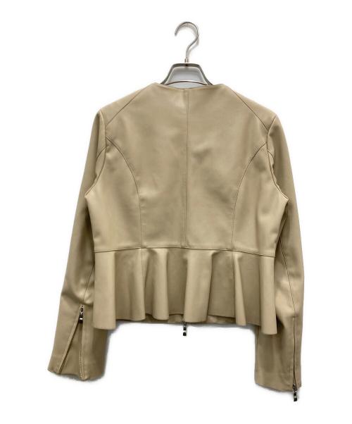MARIED'OR（マリードール）MARIED'OR (マリードール) スプリング レザージャケット ベージュ サイズ:1の古着・服飾アイテム