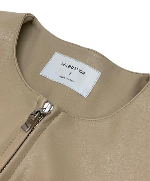 MARIED'OR（マリードール）MARIED'OR (マリードール) スプリング レザージャケット ベージュ サイズ:1の古着・服飾アイテム