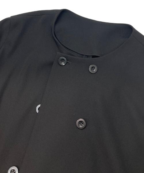 CHRONICLE（クロニクル）CHRONICLE (クロニクル) ダブルボタンノーカラージャケット ブラック サイズ:2の古着・服飾アイテム