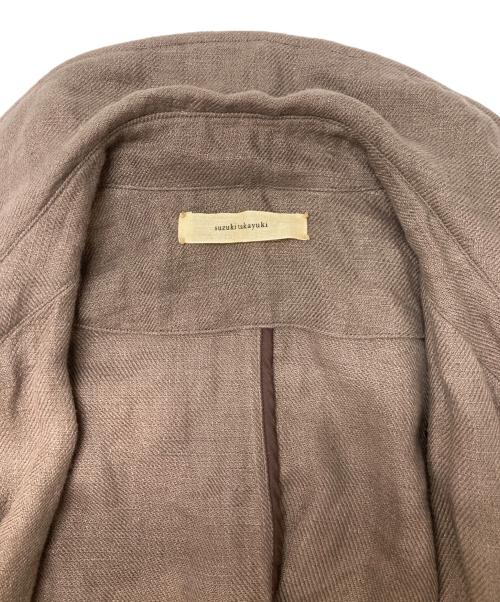 SUZUKI TAKAYUKI（スズキタカユキ）SUZUKI TAKAYUKI (スズキタカユキ) over coat ブラウンの古着・服飾アイテム