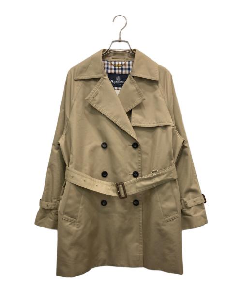 Aquascutum（アクアスキュータム）Aquascutum (アクアスキュータム) JOURNAL STANDARD L’essage (ジャーナルスタンダードレサージュ) ショートトレンチコート ブラウン サイズ:不明（実寸参照）の古着・服飾アイテム