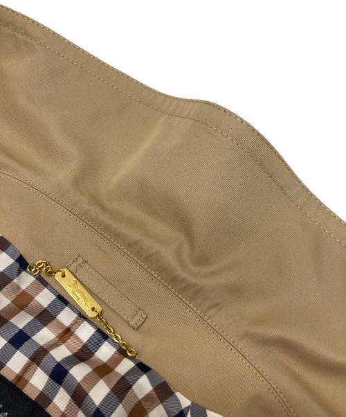 Aquascutum（アクアスキュータム）Aquascutum (アクアスキュータム) JOURNAL STANDARD L’essage (ジャーナルスタンダードレサージュ) ショートトレンチコート ブラウン サイズ:不明（実寸参照）の古着・服飾アイテム