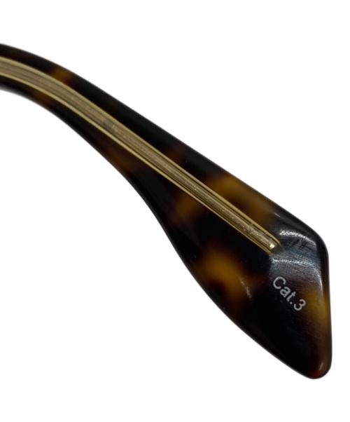 ALEXANDER McQUEEN（アレキサンダーマックイーン）ALEXANDER McQUEEN (アレキサンダーマックイーン) サングラス ブラウン×ゴールド サイズ:58□13-135の古着・服飾アイテム