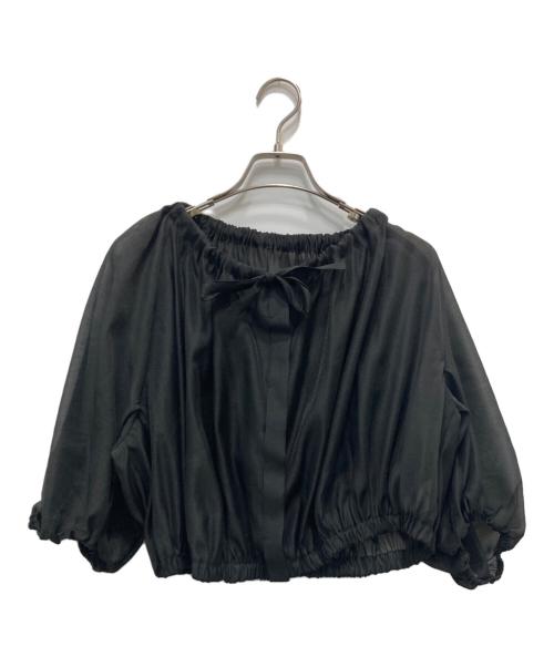 martinique（マルティニーク）martinique (マルティニーク) フリルブラウス ブラック サイズ:不明（実寸参照）の古着・服飾アイテム