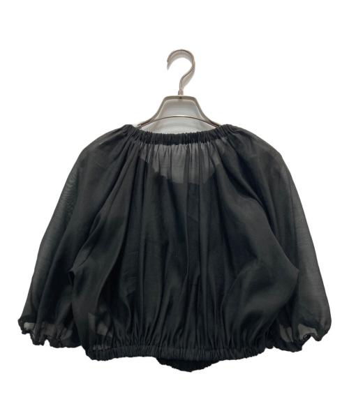 martinique（マルティニーク）martinique (マルティニーク) フリルブラウス ブラック サイズ:不明（実寸参照）の古着・服飾アイテム