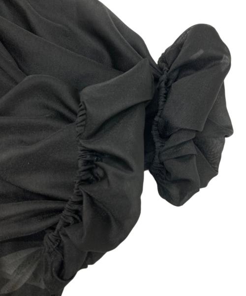 martinique（マルティニーク）martinique (マルティニーク) フリルブラウス ブラック サイズ:不明（実寸参照）の古着・服飾アイテム