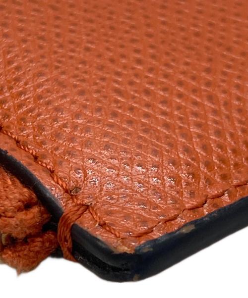 TOD'S（トッズ）TOD'S (トッズ) レザークレジットカードケース オレンジの古着・服飾アイテム