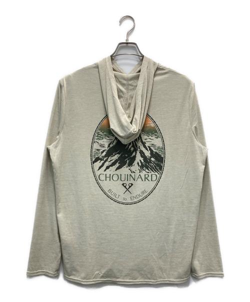 Patagonia（パタゴニア）Patagonia (パタゴニア) キャプリーン・クール・デイリー・グラフィック・フーディ ベージュ サイズ:Lの古着・服飾アイテム