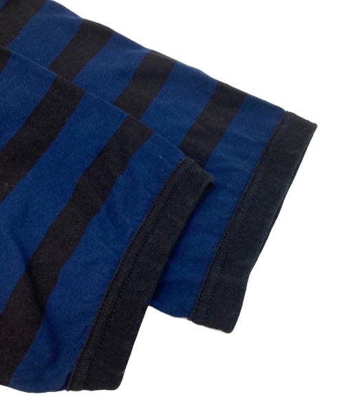 MHL（エムエイチエル）MHL (エムエイチエル) ボーダーTシャツ ブルー×ブラック サイズ:2の古着・服飾アイテム