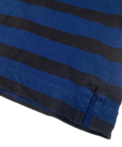 MHL（エムエイチエル）MHL (エムエイチエル) ボーダーTシャツ ブルー×ブラック サイズ:2の古着・服飾アイテム