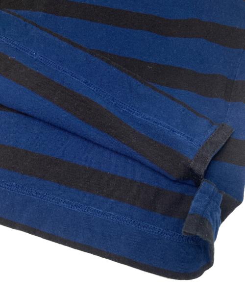 MHL（エムエイチエル）MHL (エムエイチエル) ボーダーTシャツ ブルー×ブラック サイズ:2の古着・服飾アイテム
