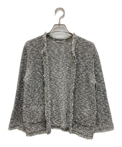 theory luxe（セオリーリュクス）theory luxe (セオリーリュクス) ラメツイードカーディガン グレー サイズ:38の古着・服飾アイテム
