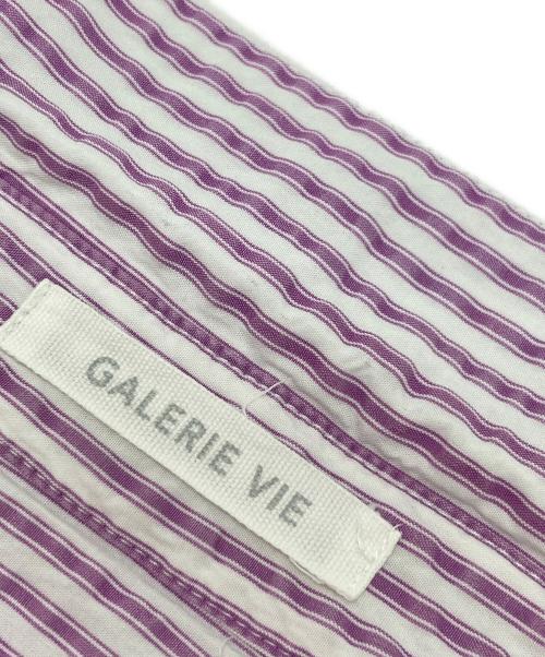 GALERIE VIE（ギャルリーヴィー）GALERIE VIE (ギャルリーヴィー) リヨセルブロード フレンチスリーブシャツ パープル サイズ:36の古着・服飾アイテム