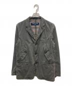 COMME des GARCONS HOMMEコムデギャルソン オム）の古着「裏地チェック製品染めテーラードジャケット」｜グレー