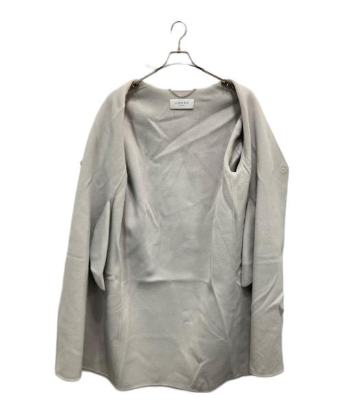 ADORE（アドーア）ADORE (アドーア) ノーカラーリバーコート グレー サイズ:36の古着・服飾アイテム