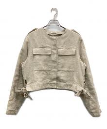 TEECHI（ティーチ）の古着「ワッフ サイドスリットジャケット」｜ベージュ