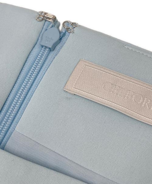 CELFORD（セルフォード）CELFORD (セルフォード) ショルダーリボンワンピース ブルー サイズ:36の古着・服飾アイテム