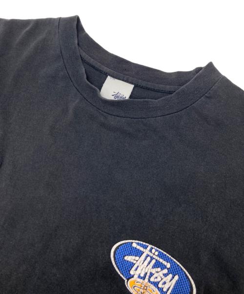 stussy（ステューシー）stussy (ステューシー) ロゴプリントTシャツ ネイビー サイズ:Lの古着・服飾アイテム