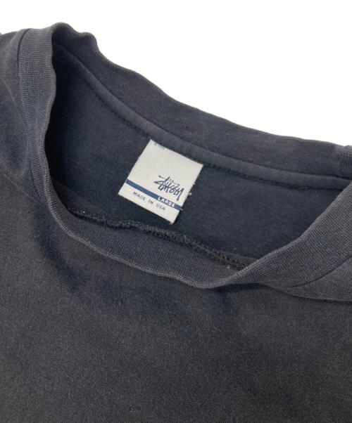 stussy（ステューシー）stussy (ステューシー) ロゴプリントTシャツ ネイビー サイズ:Lの古着・服飾アイテム