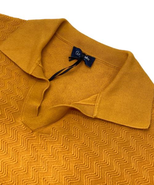 Drumohr（ドルモア）Drumohr (ドルモア) ニットポロシャツ イエロー サイズ:44の古着・服飾アイテム