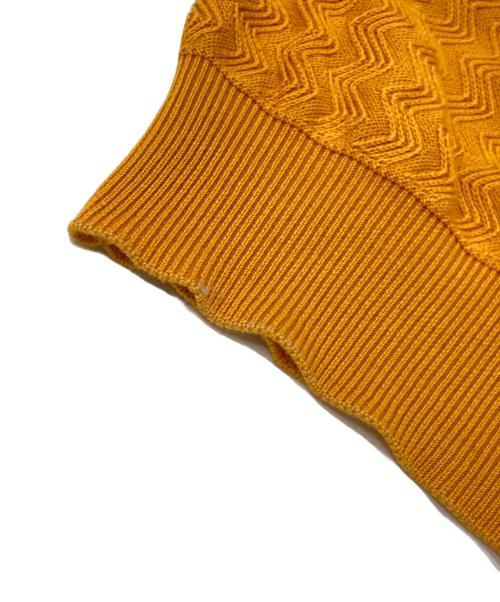 Drumohr（ドルモア）Drumohr (ドルモア) ニットポロシャツ イエロー サイズ:44の古着・服飾アイテム