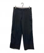 COMME des GARCONS HOMME PLUSコムデギャルソンオムプリュス）の古着「サイドステッチウールスラックス」｜ブラック