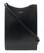 A.P.C.アーペーセー）の古着「レザーミニネックポーチ」｜ブラック