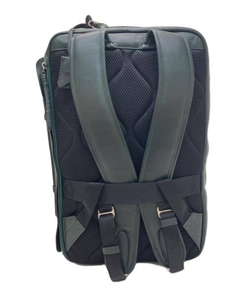 PID（ピーアイディー）Pid (ピーアイディー) Ecrire撥水レザースクエアリュック グリーン 未使用品の古着・服飾アイテム