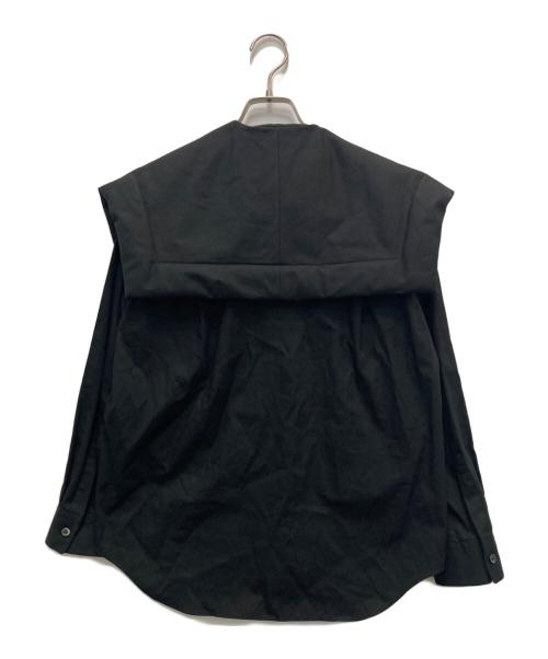 tricot COMME des GARCONS（トリココムデギャルソン）tricot COMME des GARCONS (トリココムデギャルソン) 変形セーラーカラー ブラウス ブラック サイズ:Mの古着・服飾アイテム