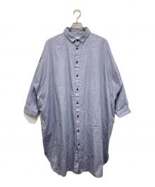 HUIS（ハウス）の古着「オーガニックコットンライトオックスロングシャツ」｜パープル