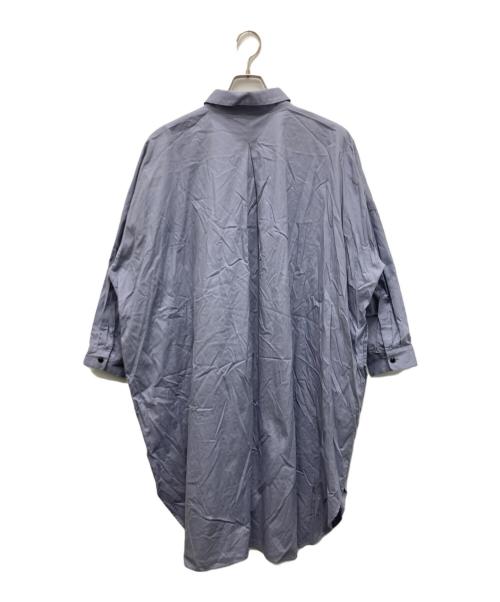 HUIS（ハウス）HUIS (ハウス) オーガニックコットンライトオックスロングシャツ パープル サイズ:FREEの古着・服飾アイテム