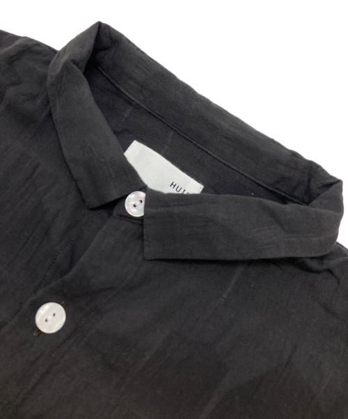 HUIS（ハウス）HUIS (ハウス) 遠州織物シャツワンピース ブラック サイズ:FREEの古着・服飾アイテム