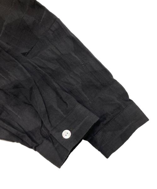 HUIS（ハウス）HUIS (ハウス) 遠州織物シャツワンピース ブラック サイズ:FREEの古着・服飾アイテム