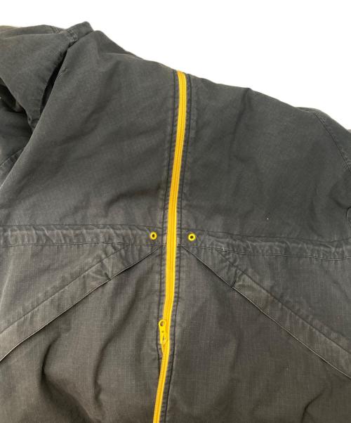 adidas（アディダス）adidas (アディダス) リップストップフーディージャケット ブラック×イエロー サイズ:38の古着・服飾アイテム