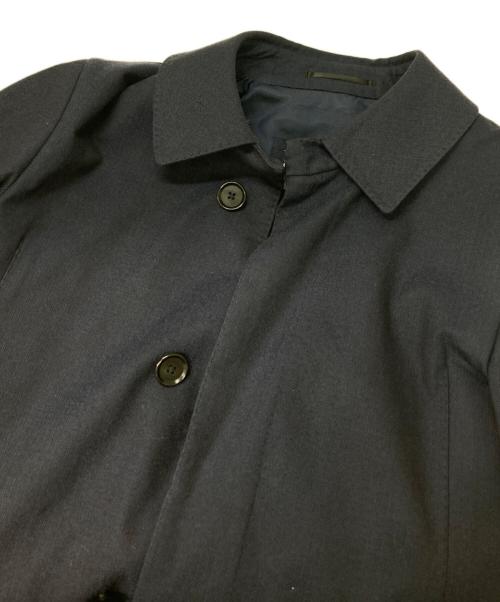 TOMORROW LAND PILGRIM（トゥモローランド ピルグリム）TOMORROW LAND PILGRIM (トゥモローランド ピルグリム) ベルト付ウールステンカラーコート ネイビー サイズ:46の古着・服飾アイテム