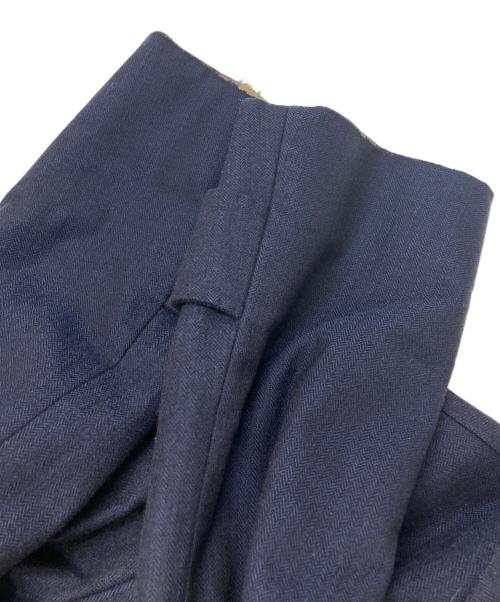 TOMORROW LAND PILGRIM（トゥモローランド ピルグリム）TOMORROW LAND PILGRIM (トゥモローランド ピルグリム) ベルト付ウールステンカラーコート ネイビー サイズ:46の古着・服飾アイテム