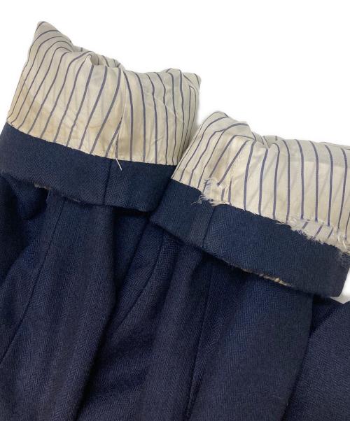 TOMORROW LAND PILGRIM（トゥモローランド ピルグリム）TOMORROW LAND PILGRIM (トゥモローランド ピルグリム) ベルト付ウールステンカラーコート ネイビー サイズ:46の古着・服飾アイテム