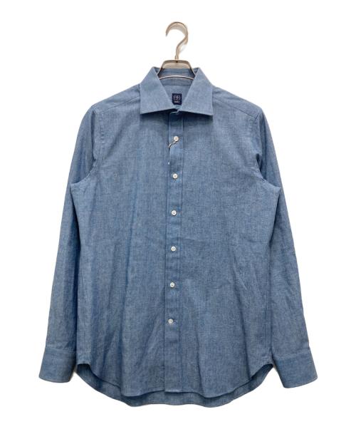 BEAMS F（ビームスエフ）BEAMS F (ビームスエフ) ワイドカラーシャツ ブルー サイズ:39 未使用品の古着・服飾アイテム
