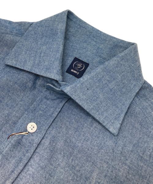 BEAMS F（ビームスエフ）BEAMS F (ビームスエフ) ワイドカラーシャツ ブルー サイズ:39 未使用品の古着・服飾アイテム