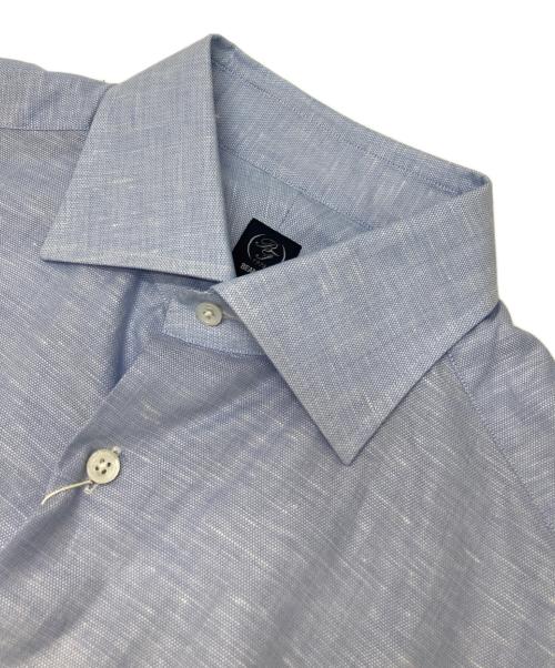 BEAMS F（ビームスエフ）BEAMS F (ビームスエフ) ワイドカラーシャツ ブルー サイズ:39 未使用品の古着・服飾アイテム