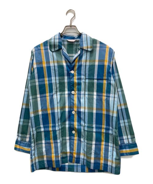 DEREK ROSE（デレク ローズ）DEREK ROSE (デレク ローズ) パジャマシャツ グリーン×ブルー サイズ:S 未使用品の古着・服飾アイテム