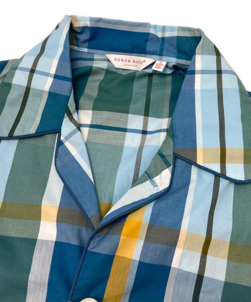 DEREK ROSE（デレク ローズ）DEREK ROSE (デレク ローズ) パジャマシャツ グリーン×ブルー サイズ:S 未使用品の古着・服飾アイテム
